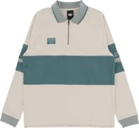 Adidas Shmoofoil Heavyweight L/S Rugby Polo Shirt - alumina/preloved violet