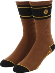 Anti-Hero Hecho Por Skateboarding Sock - brown/yellow/black