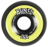 Bones 100's OG Formula V5 Sidecut Skateboard Wheels - black/yellow (100a)