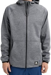 Burton Crown Weatherproof Fleece Full Zip Hoodie - true black heather