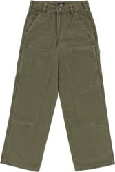 Dickies Women's Double Knee Canvas Pants - military green