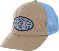 Frog Skroom Logo Trucker Hat - brown/blue