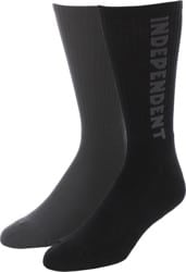 Independent Baseline 2-Pack Sock - black/charcoal