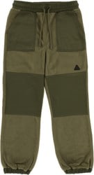Jones Lodge Recycled Fleece Pants Sweatpants - moss green