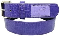Loosey Croc Skin Belt - purple