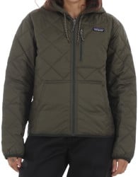 Patagonia Women's Diamond Quilt Bomber Hoody Jacket - basin green