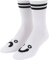Polar Skate Co. Happy Sad Classic Sock - white/black