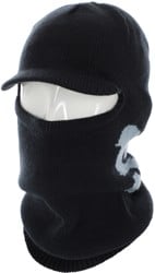 Souvenir Knit Visor Face Mask - black