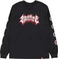 Spitfire Pentagram Drip Sleeve L/S T-Shirt - black/red-white