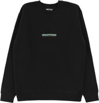 Tactics Throwback Logo Embroidered Crew Sweatshirt - black