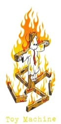 Toy Machine Charred Cross Sticker