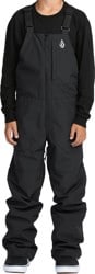Volcom Kids Barkley Insulated Bib Overall Pants - black